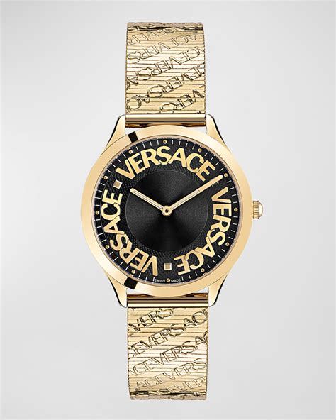 versace greca glam watch|versace greca leather strap.